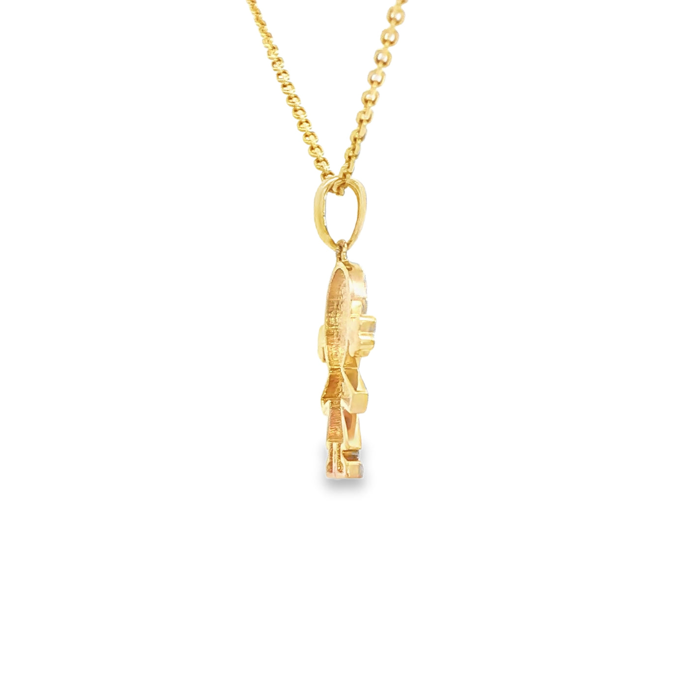 PENDANT 14KP Girl Y/W DC 2TOME