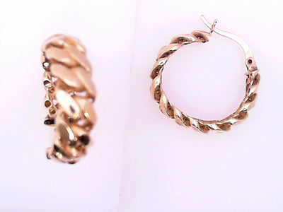 EARRINGS 14 KARAT SMALL HOOP EARRINGS WEIGHT: 6.2G