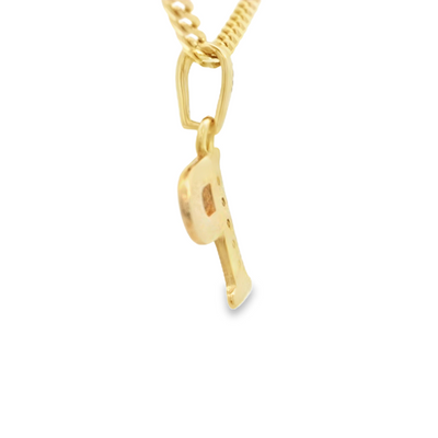 PENDANT 14K LTR P CZ LETTER P