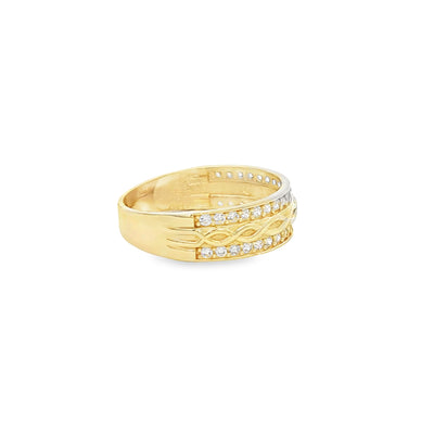 14 KARAT RING SIZE 10.25 WEIGHT: 3.5G : 6.2MM CZ I