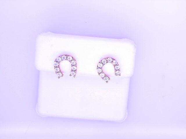 14KE 1.2G 
HORSESHOE 
CZ STUD