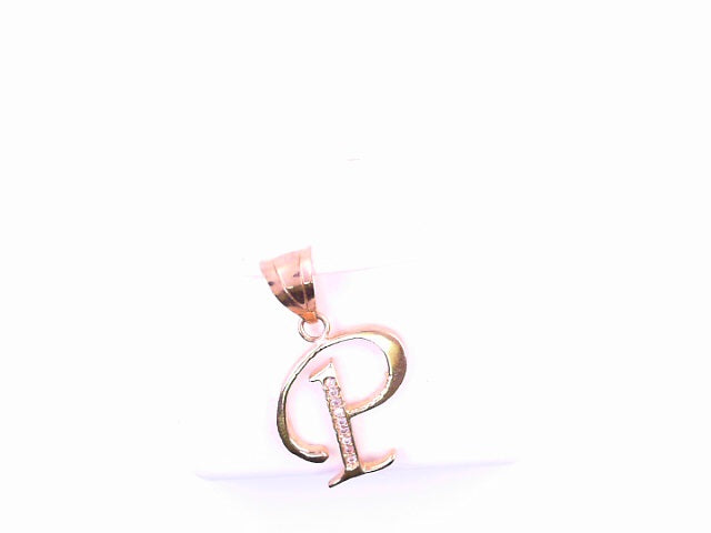 PENDANT 14K 1.5G CZ LETTER P