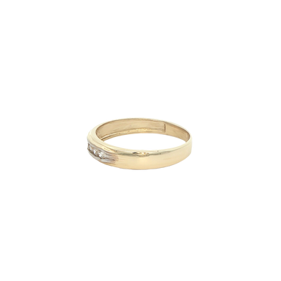 14 KARAT RING SIZE 10 WEIGHT: 2.7G : 3.6MM CZ SING