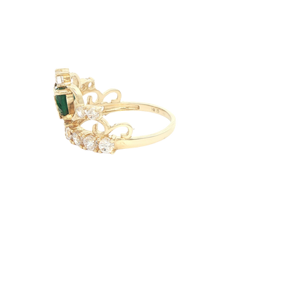 14 KARAT RING SIZE 7 WEIGHT: 3.7G : CZ QUINCE 15 G