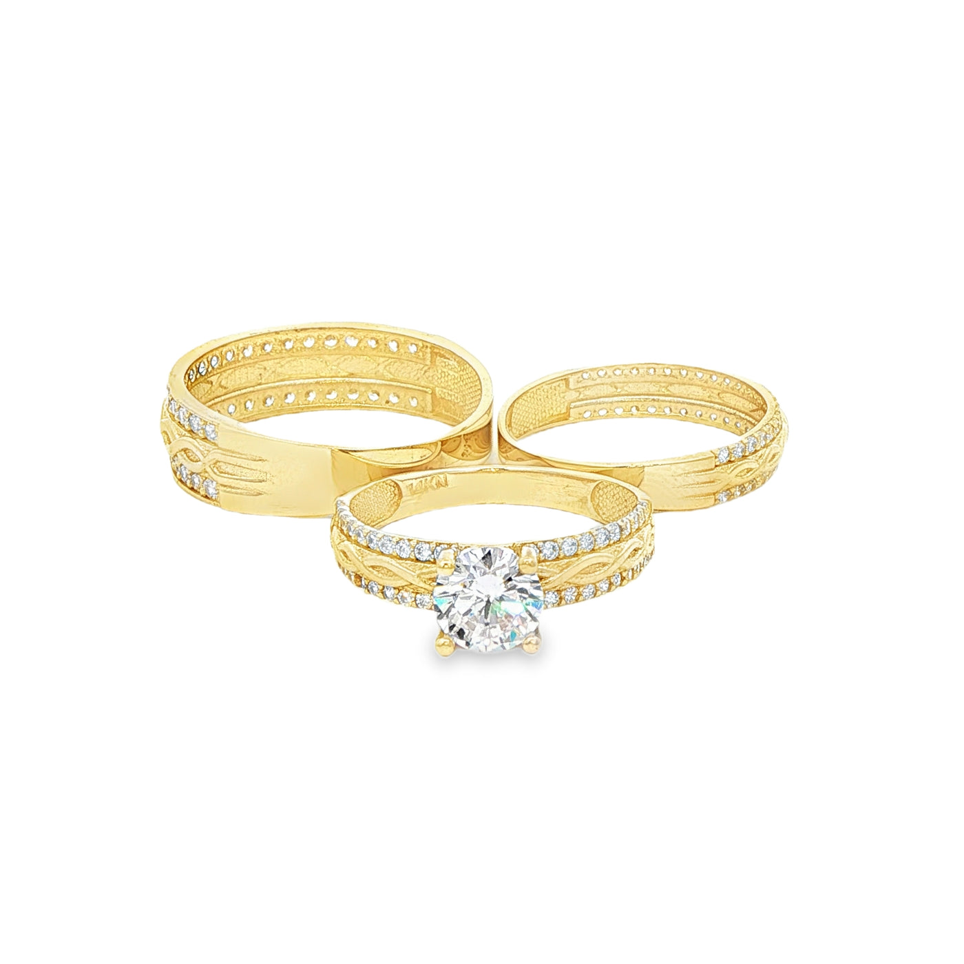 14 Karat Ring Size 7.5 Weight: 1.7G : 4MM CZ INFIN
