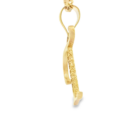 PENDANT 14K Letter T CZ Italian