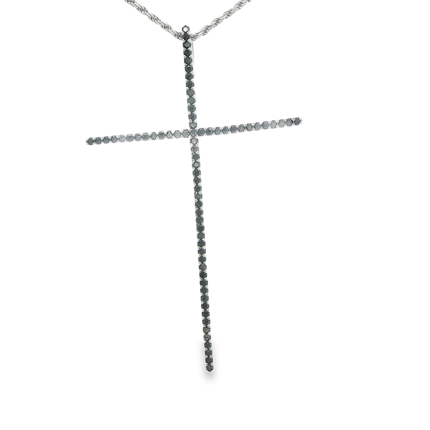 PENDANT 14 KARAT WEIGHT 2.2G BLACK DIAMOND CROSS