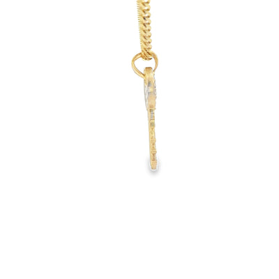 PENDANT 14K KEY CZ KEY SMALL