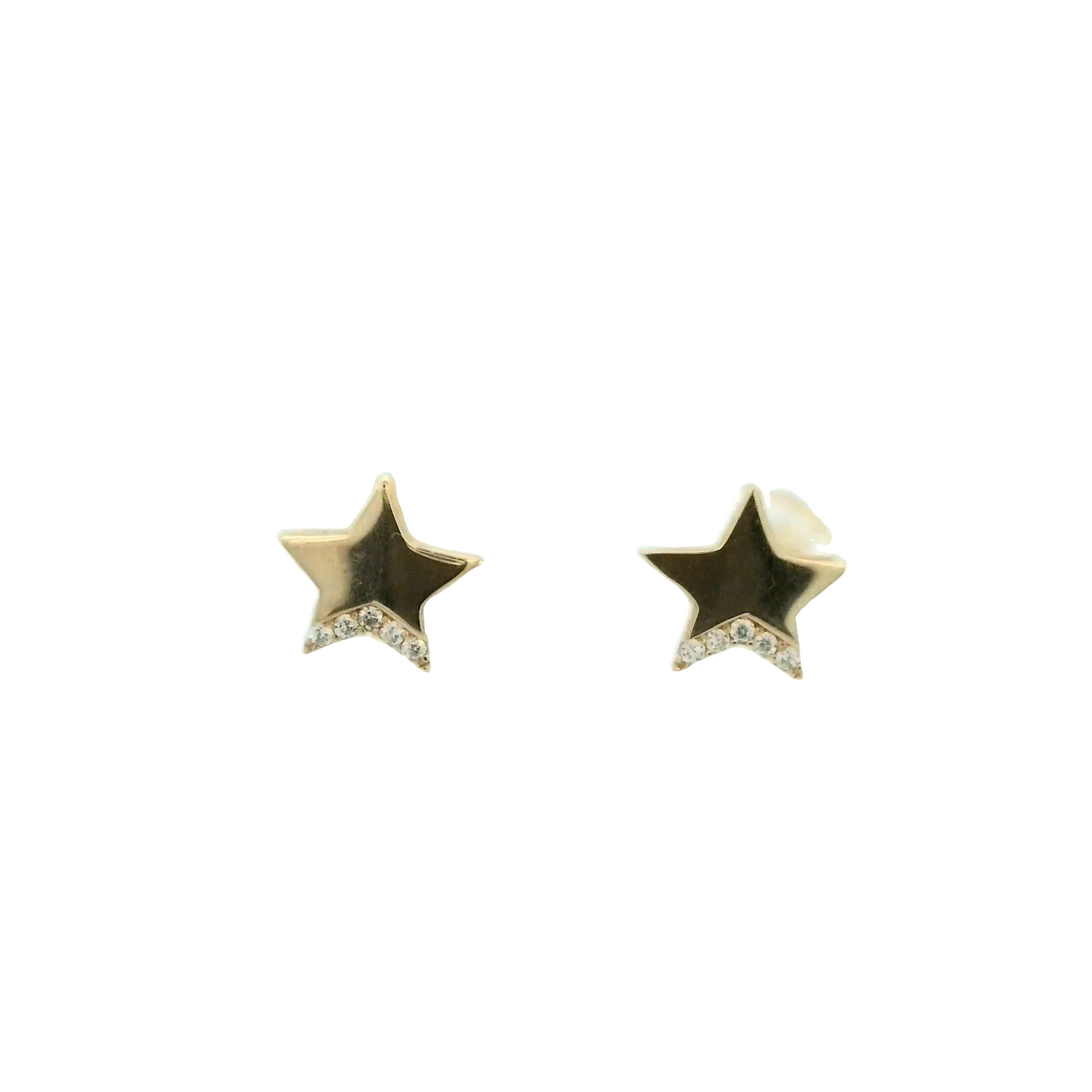 EARRING 14KE 1.3G STAR CZ STAR
