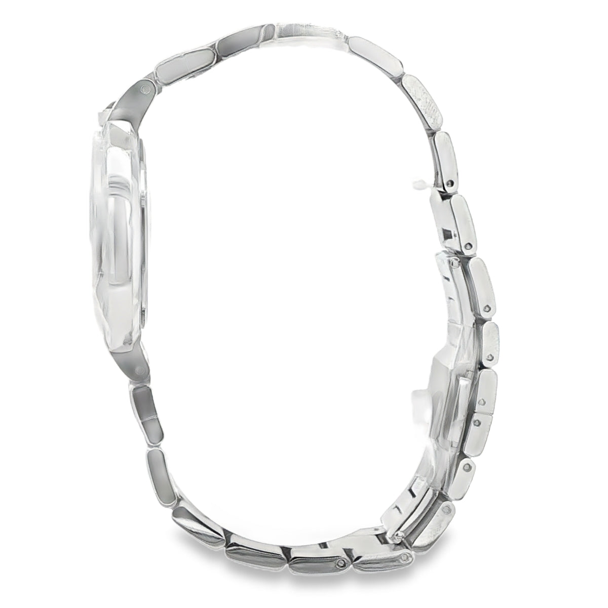 SILVER WHITE FACE NEGATIVE SPACE BEZEL BULOVA