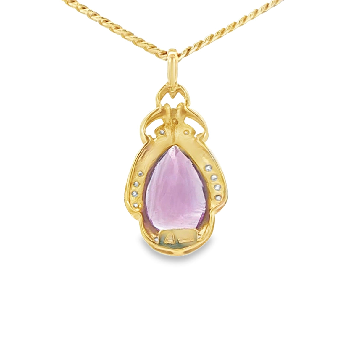 10K PENDANT PEAR SHAPE AMETHYST