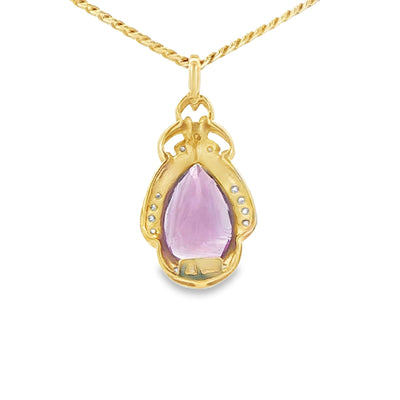 10K PENDANT PEAR SHAPE AMETHYST