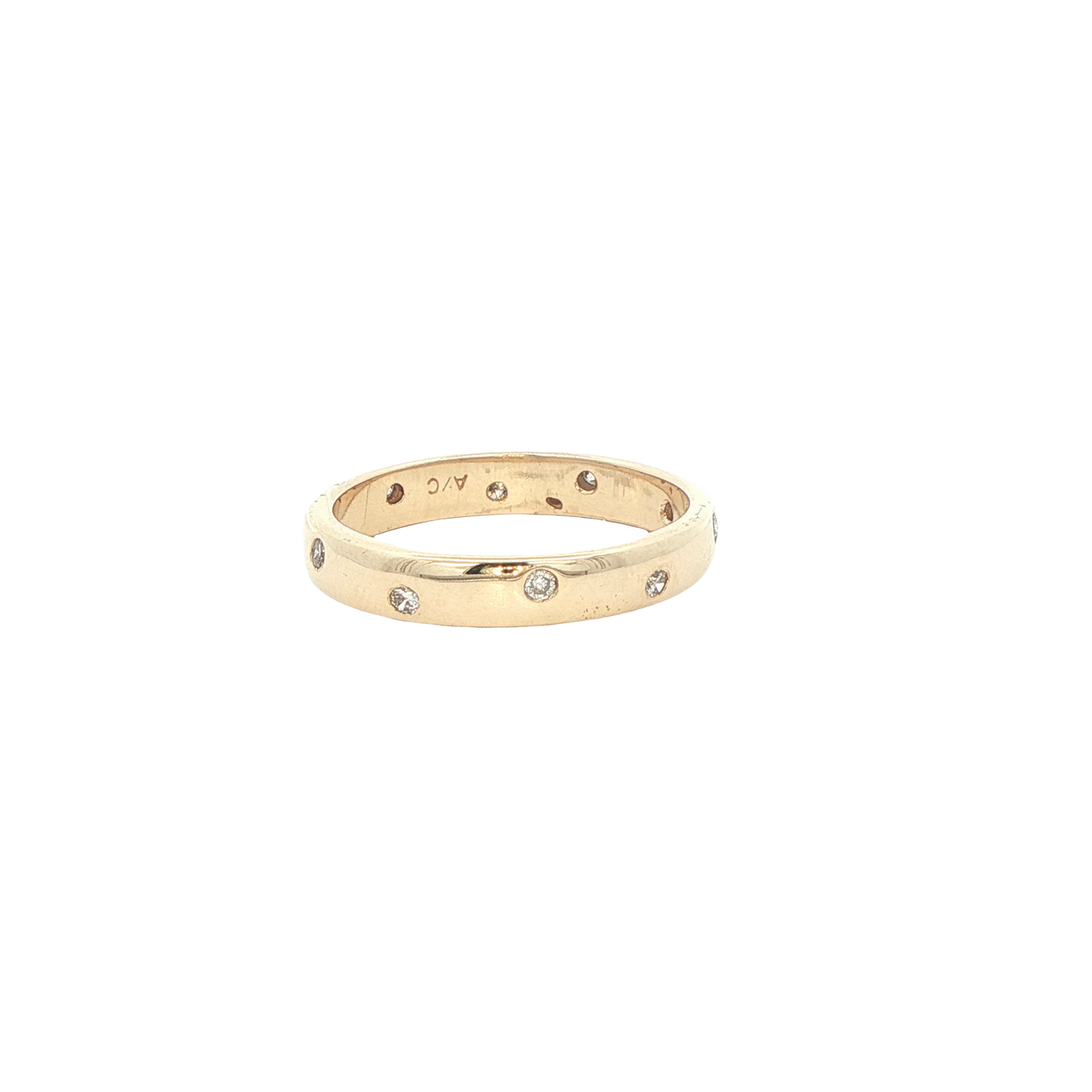 14 KARAT RING SIZE 6.5 WEIGHT: 3.2G :NATURAL DIAMO