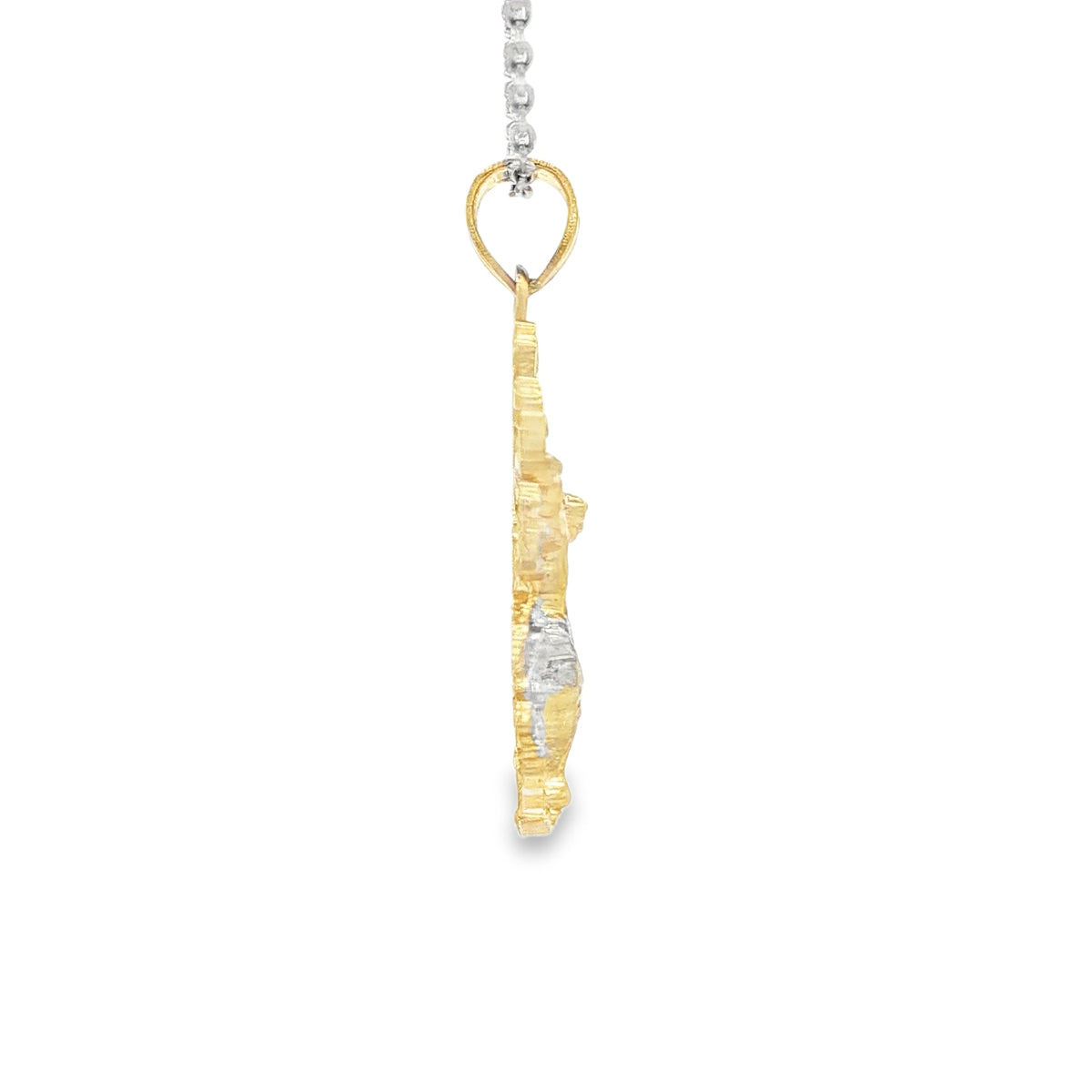 PENDANT 14K 2.8G CROSS CARAVACAS SATIN FINISH