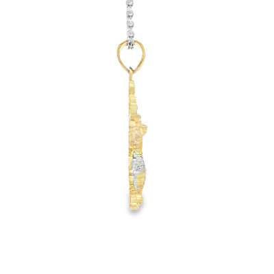 PENDANT 14K 2.8G CROSS CARAVACAS SATIN FINISH