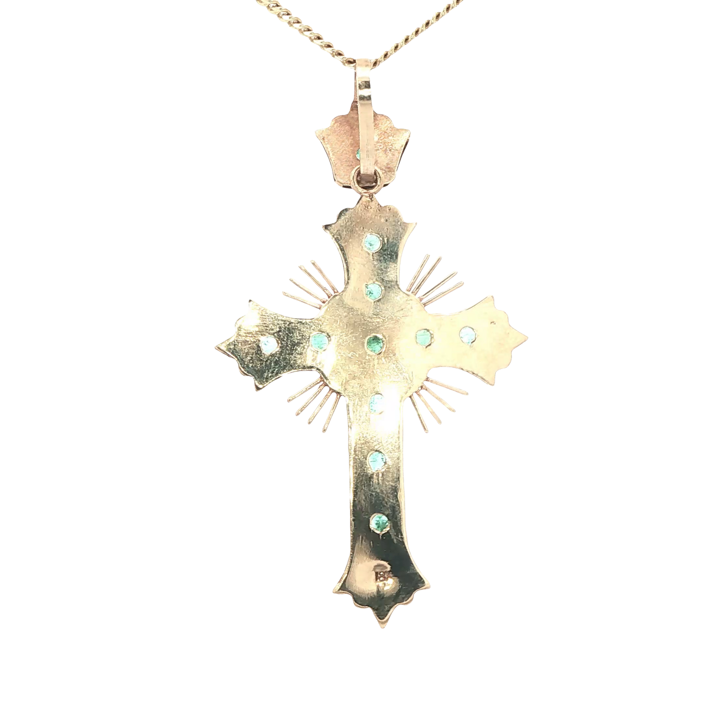 14KP 4.3G Cross Emerald 1.50ct