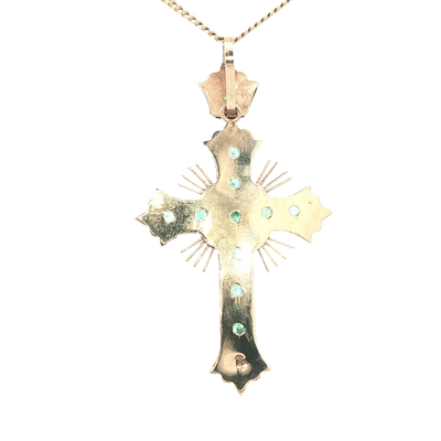 14KP 4.3G Cross Emerald 1.50ct