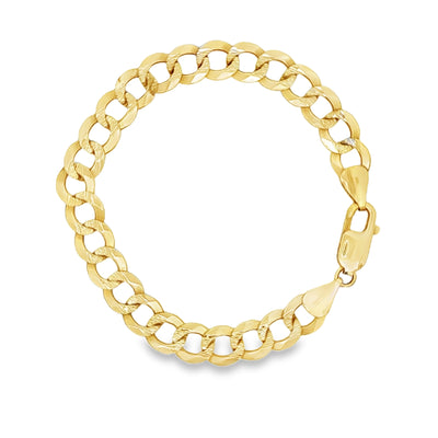 14 KARAT CUBAN ITALIAN CURB BRACELET LENGTH 10 WEI