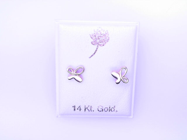 14 KARAT STUD EARRINGS WEIGHT: 0.8G : 5MM CZ CLEAR