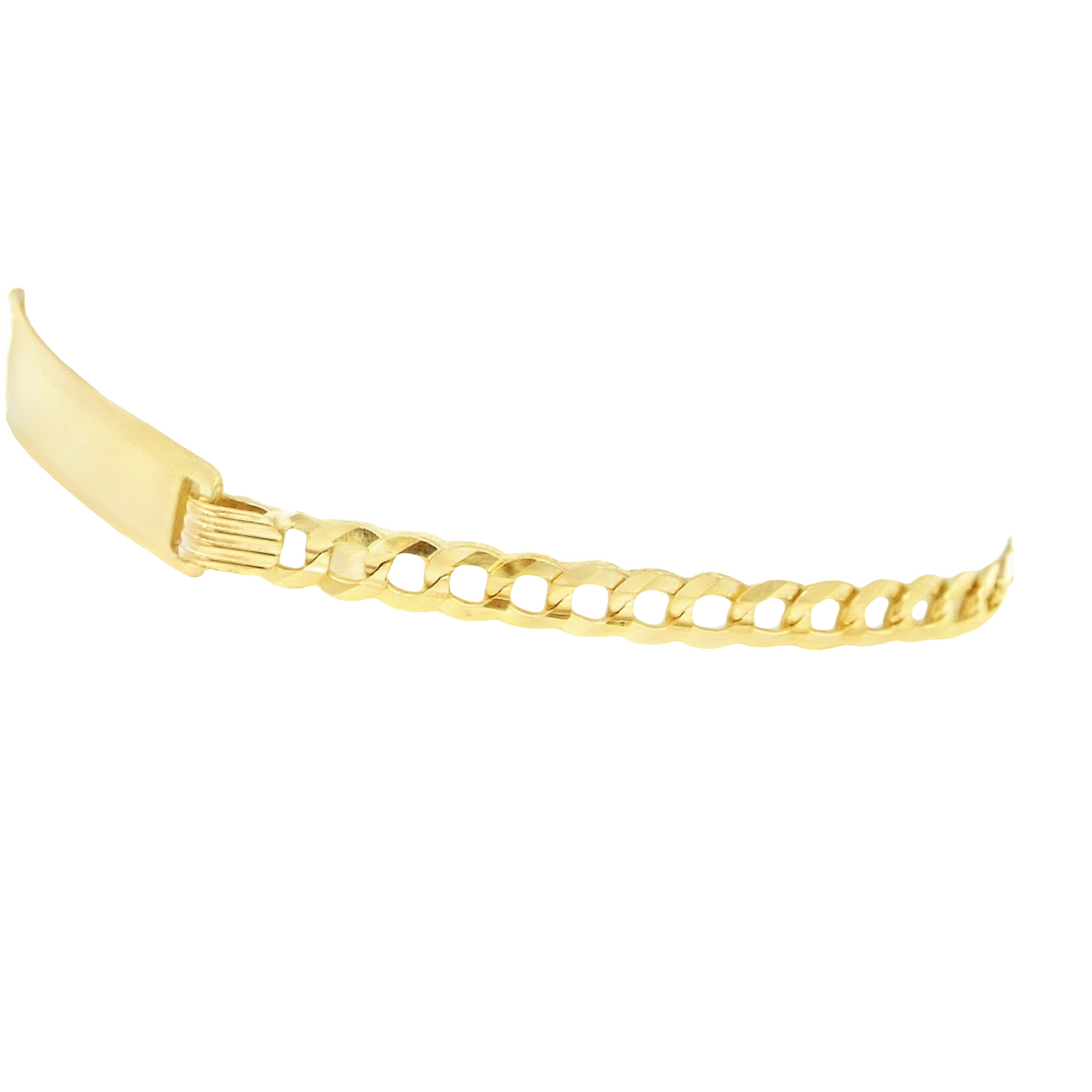 14K Cuban Italian Curb ID Bracelet 7"