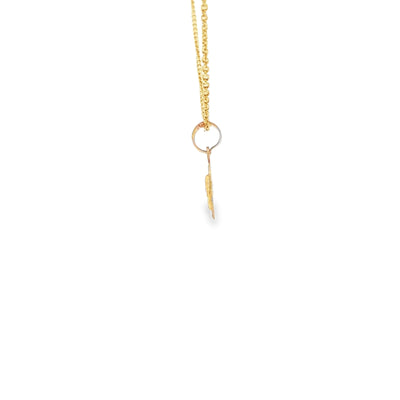 PENDANT 14K JESUS DC OVAL JESUS FACE 3TONE