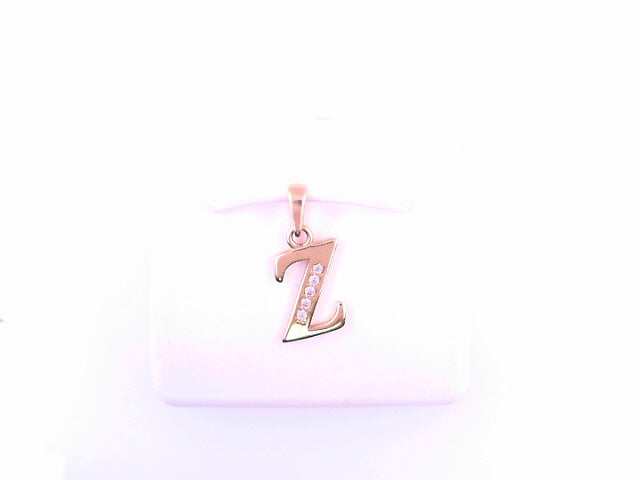 PENDANT 14K 0.6G  CZ LETTER Z