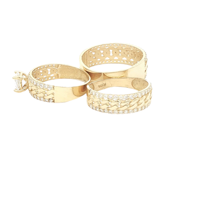 14 KARAT RING SIZE 7.5 WEIGHT: 2.0G : 5.8MM CZ CHA