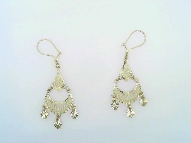14 KARAT DROP EARRINGS WEIGHT: 2.5G : CHANDALIER U