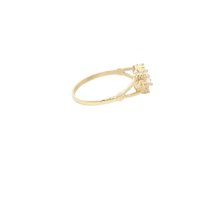 14 KARAT RING SIZE 8 WEIGHT: 1.8G : CZ HEAR FRIEND