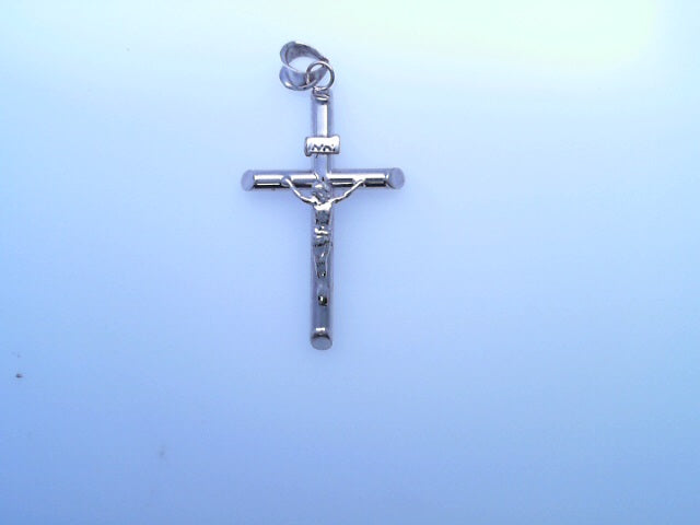 PENDANT 14K W 1.3G PENDANT WHITE JESUS CROSS