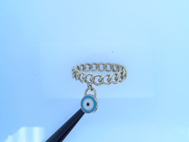 14 KARAT RING SIZE 10 WEIGHT: 2.8G
CUBAN LINK BLU