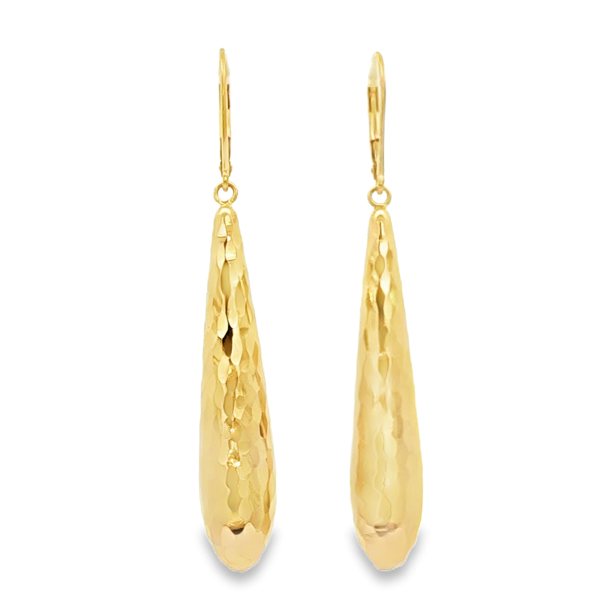 14 KARAT DROP EARRINGS LEVER BACK DC RAINDROP DANGLE