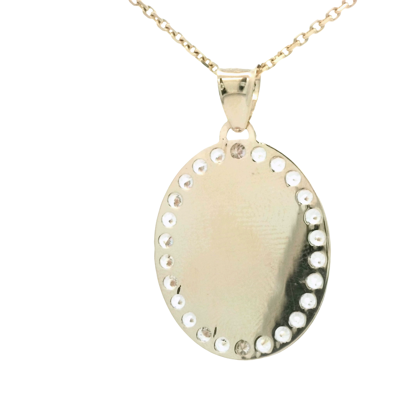 PENDANT 14K SANTA BARBARA CZ OVAL