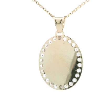 PENDANT 14K SANTA BARBARA CZ OVAL