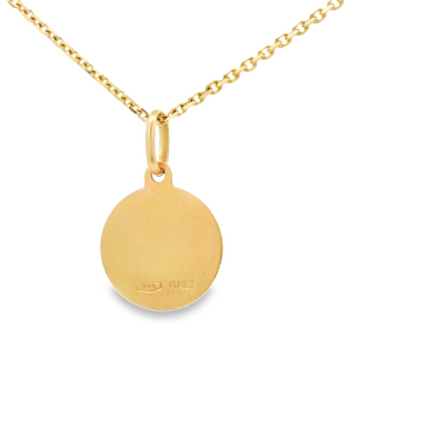 14 KARAT CHARM JESUS FACE ROUND