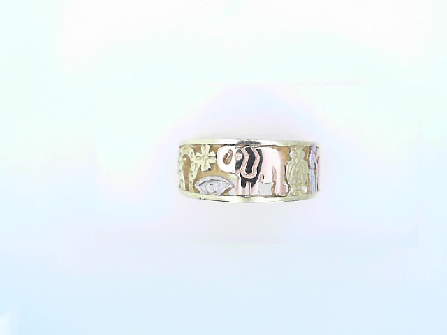 14 KARAT RING SIZE 8 WEIGHT: 4.0G
3TONE LUCKY RIN