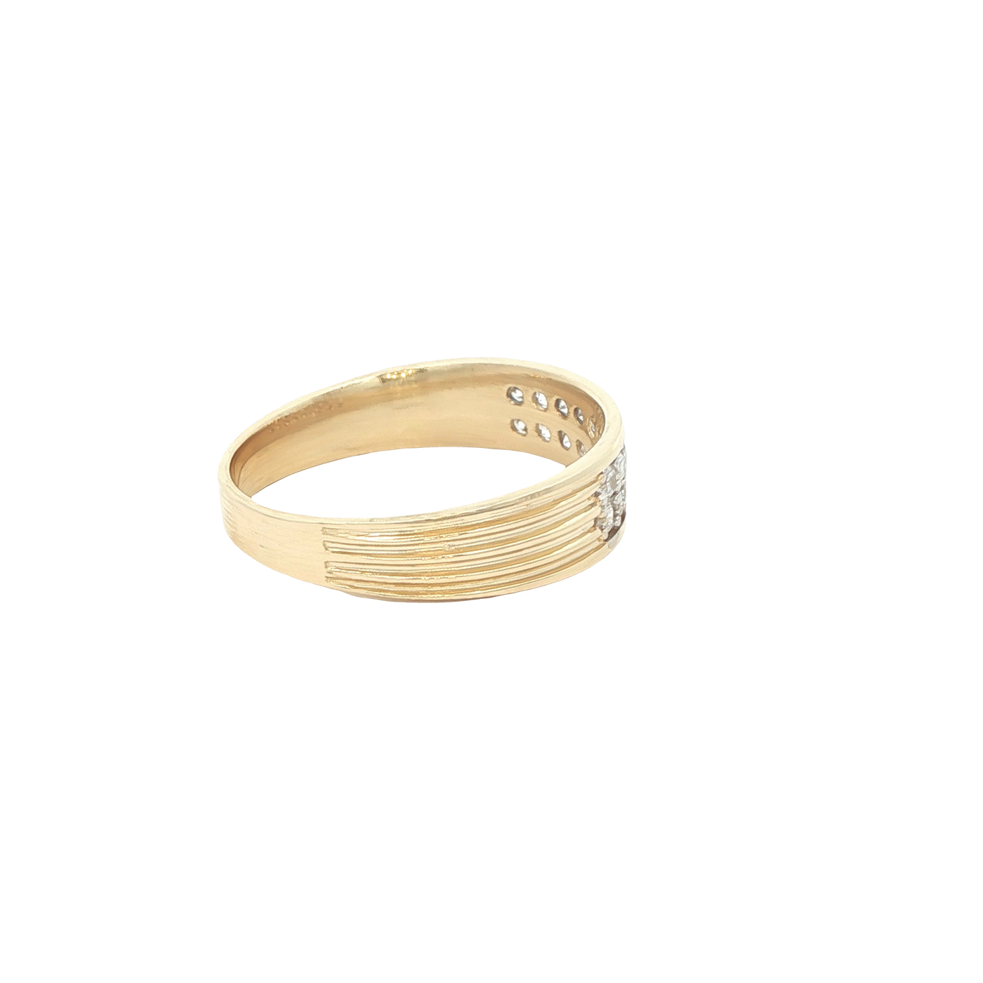 14 KARAT RING SIZE 10 WEIGHT: 3.9G : 5.7MM CZ 2 RO
