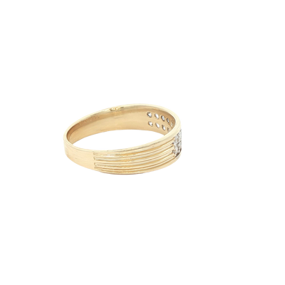 14 KARAT RING SIZE 10 WEIGHT: 3.9G : 5.7MM CZ 2 RO