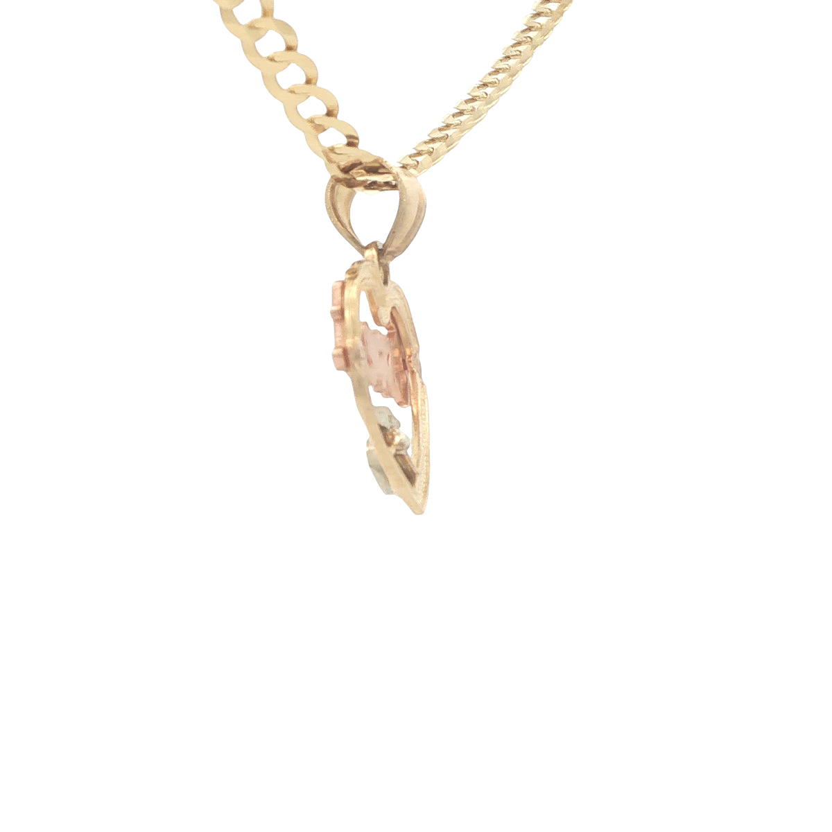 14K PENDANT 1.4G Sweet15 3TONE HEART