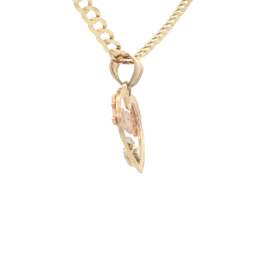 14K PENDANT Sweet15 3TONE HEART