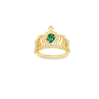 14 KARAT RING SIZE 7.5 WEIGHT: 3.8G : CZ QUINCE 15