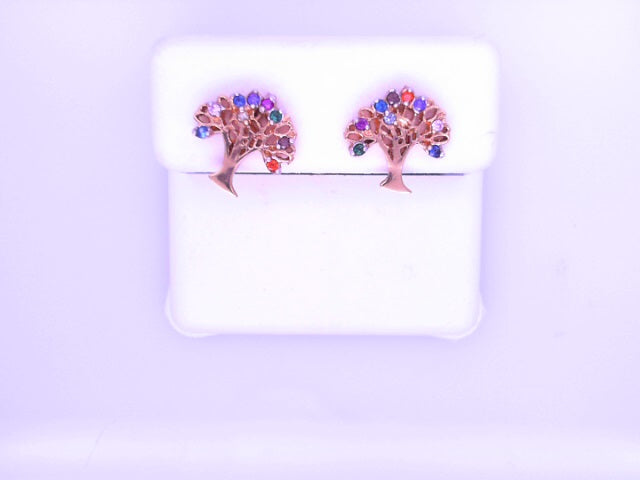 18KE 2.8G 
MULTICLR CZ 
STUD