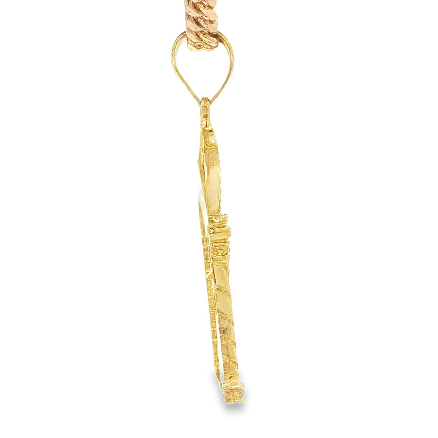 14 KARAT DIAMOND CUT CHARM WEIGHT: 1.5G : JESUS CR