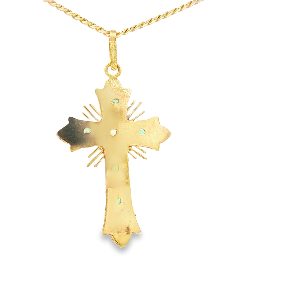 18K Cross Natural Emerald