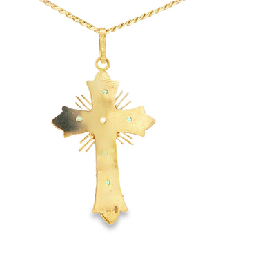 18K Cross Natural Emerald