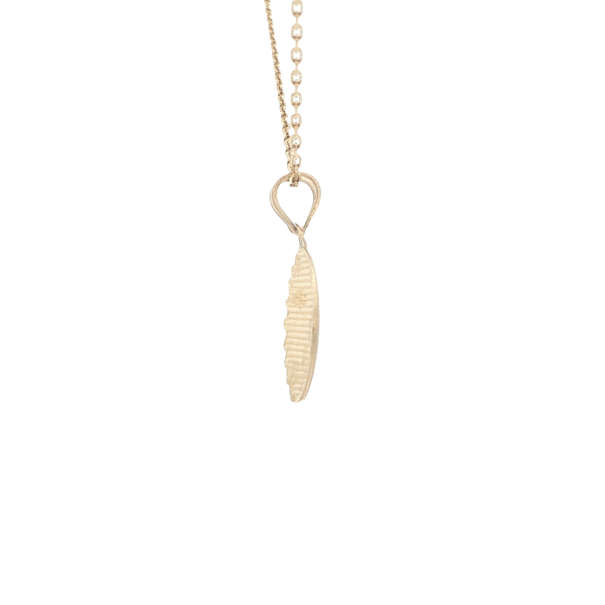PENDENT 14KP 1/2SUN & 1/2MOON WITH FACE
