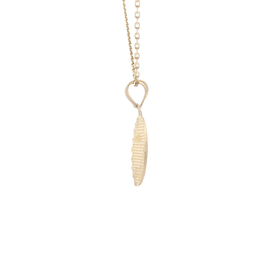 PENDENT 14KP 1/2SUN & 1/2MOON WITH FACE