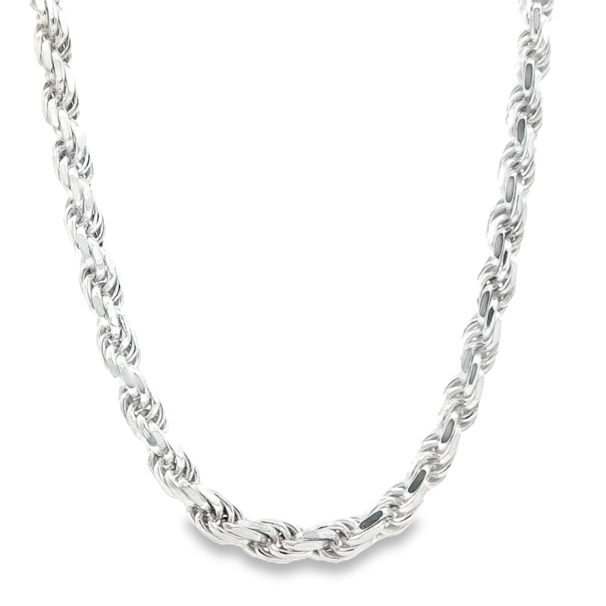 STERLING SILVER ROPE CHAIN LENGTH: 24 5MM