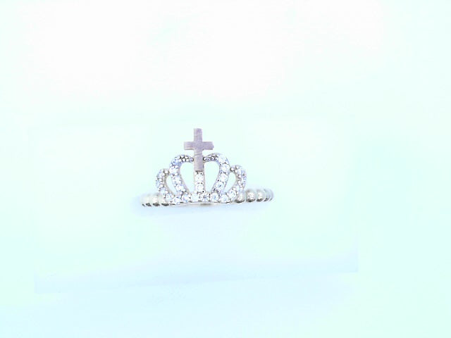 14 KARAT RING SIZE 8 WEIGHT: 1.4G
CZ CROWN CROSS