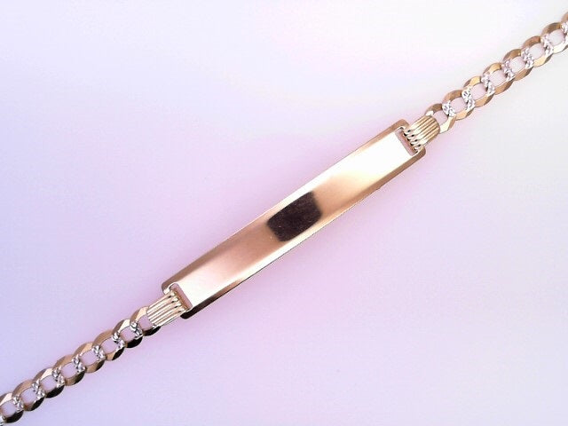 14 KARAT DIAMOND CUT CUBAN ITALIAN CURB BRACELET L